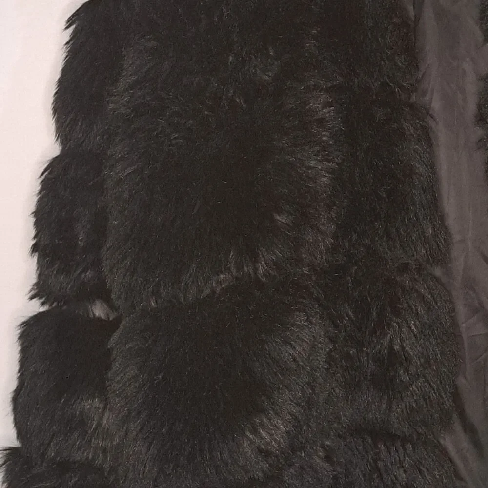 BOPT The Beauty Optimal Product Women's Faux Fur Coat Jacket MP7 Black Large NWT - Picture 2 of 8